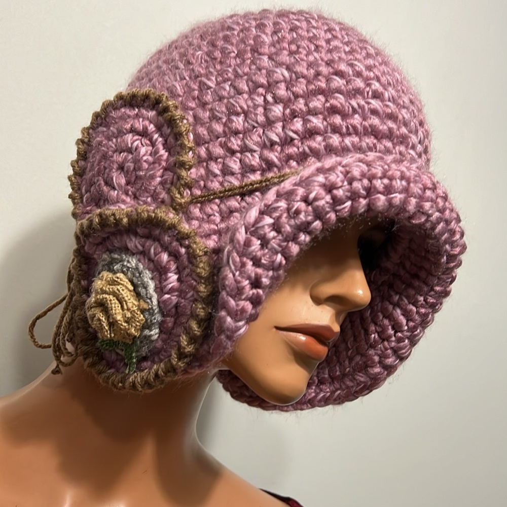 Pink Crochet Women's Hat